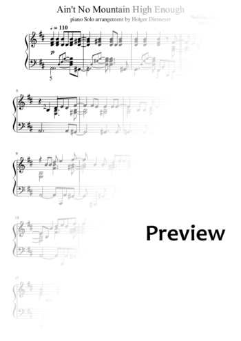 Ain't No Mountain High Enough - piano solo