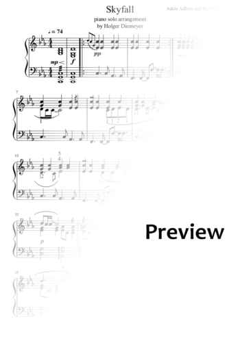 Skyfall - piano solo