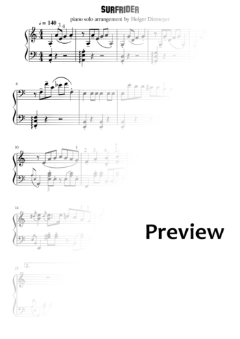 Surfrider - piano solo